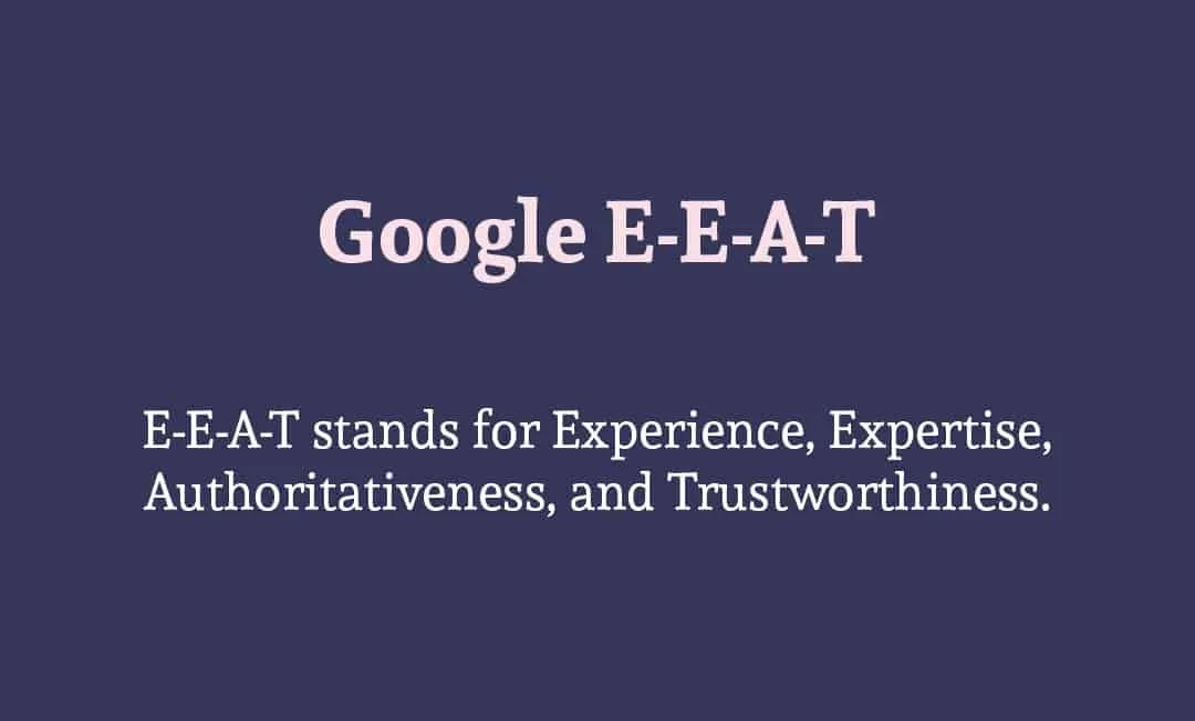 What is Google E-E-A-T used for in SEO? Image of Google Eat Lines